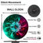 Horloge murale ronde en bois 10 po, mouvement à quartz silencieux, imprimé UV, à piles-829625028