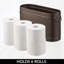 Organisateur de papier hygiénique autoportant - bac de rangement à 6 rouleaux pour salle de bain, se range sous l'évier, le meuble-lavabo, la tablette, l'armoire ou le coin, bronze