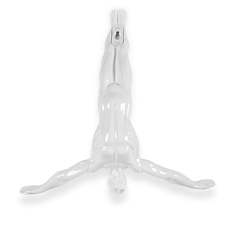 Diver Handmade People Wall Decor on Resin, White, 26cm H x 27cm W x 9cm D