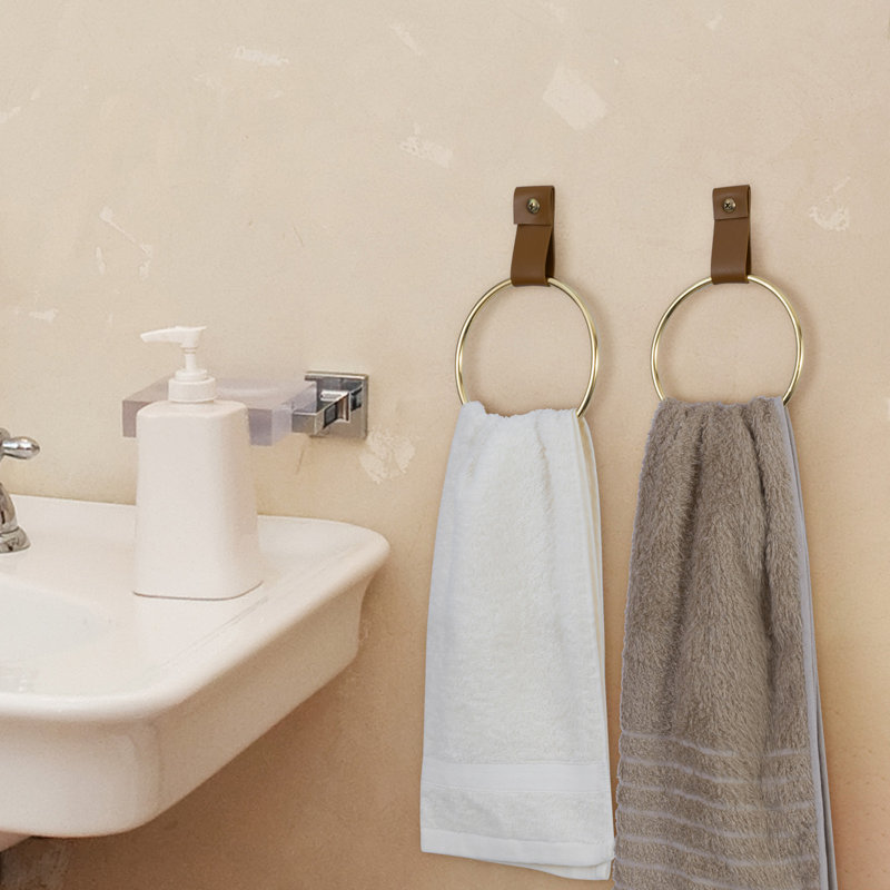2 Piece Brass Tone Hand Towel Rings
