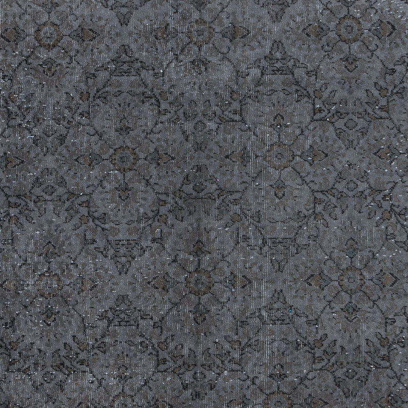 Tapis turc moderne 5,6 x 9,7 pi de style floral fabriqué à la main
