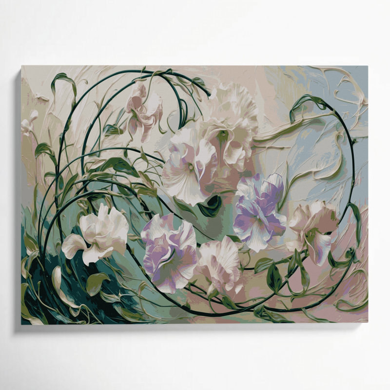 Art mural sur toile Botanical Sweet Pea