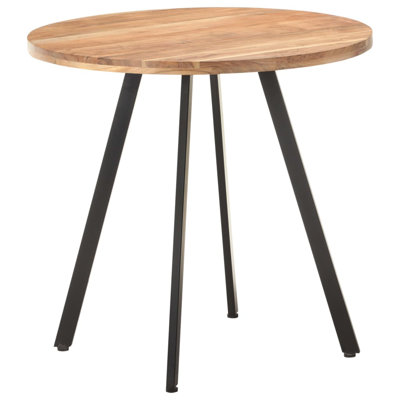 Alatorre Mango Round Wood Top Dining Table with Iron Base