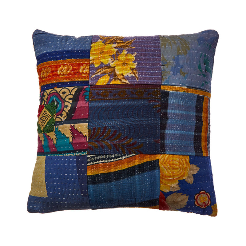 One Of A Kind Overdye Kantha Dec Pillow