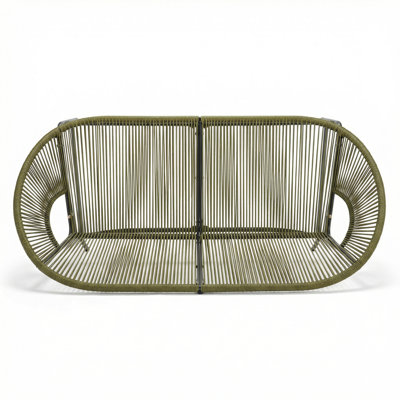 51.92'' Wide Curved Iron Loveseat