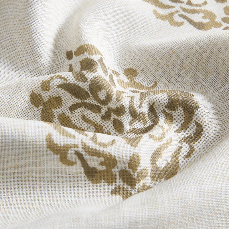 Blanford Medallion Print Room Darkening Thermal Grommet Top Single Curtain Panel, Natural, 52" W x 84" L