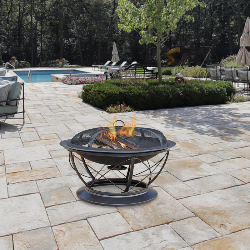 Treble Round Steel Wood Burning Fire Pit