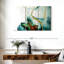 «Abstract Gold Streaks», reproduction d'art sur toile-398960993