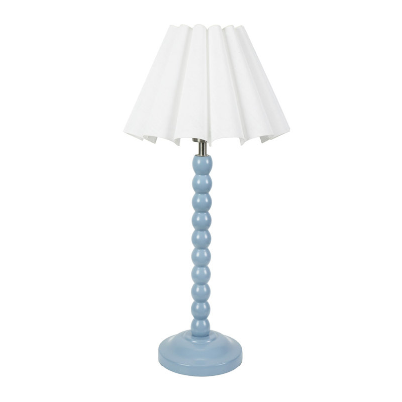 Asayo Wood Table Lamp, Yes, Blue, White