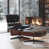 Brown Walnut/Black Leather