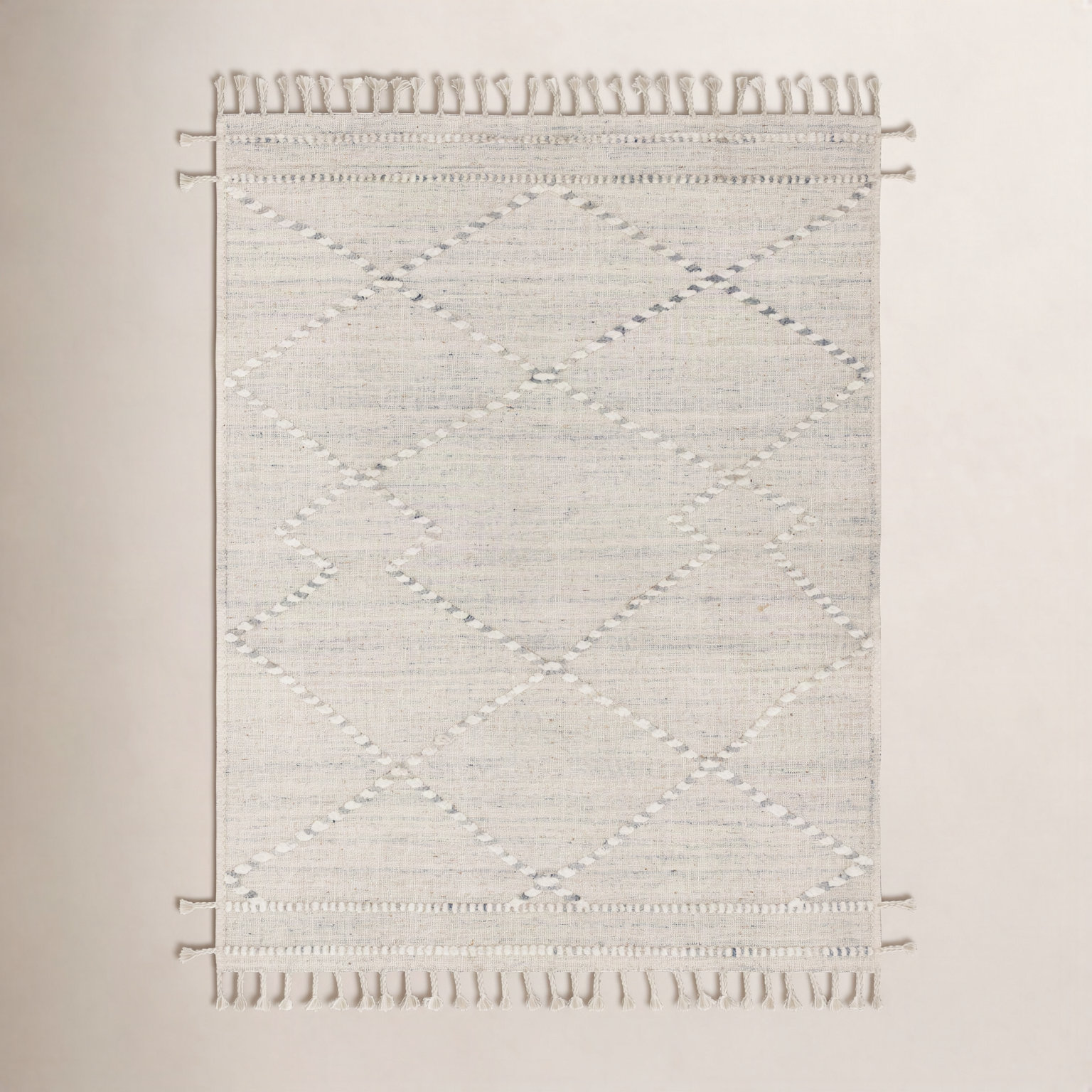 Hanna Ivory Hand-Knotted Wool Rug, Rectangle 4' x 6'