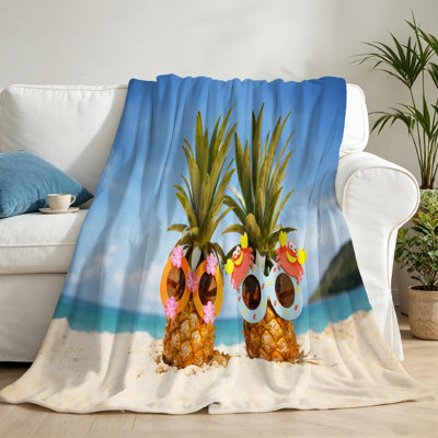 Clear Ultra Soft Flannel Fleece Throw Blanket,Couple Funny Children Single-Sided Print