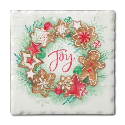 Sous-verre simple Gingerbread Joy