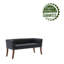 Banc en similicuir Riddik avec pieds en bois-2002608800