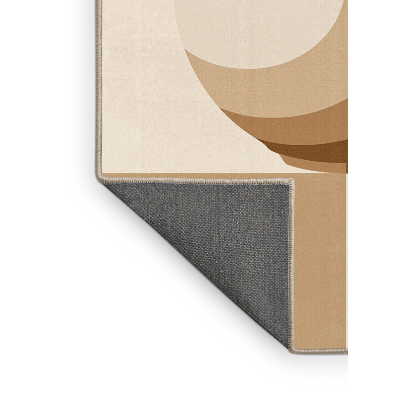 Tapis beige moelleux pour aliments et boissons, 7 x 10