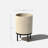 Plastic-Concrete Round Planter with Stand-1160468264