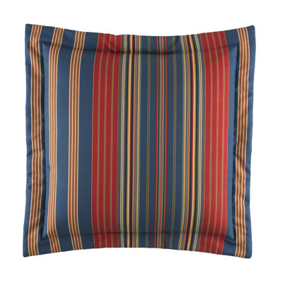 Lodge Stripe Royal Traditional Cotton Euro Sham