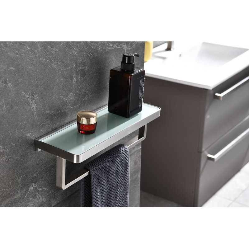 Porte-serviettes mural en acier inoxydable Ancika, Nickel brossé