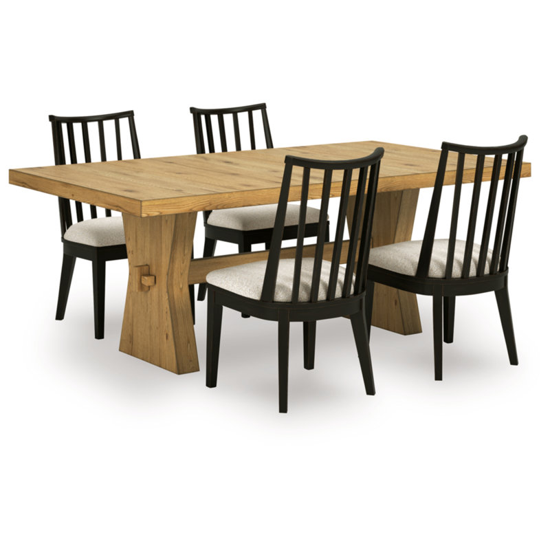 Duguay 5-Piece Dining Package, 5 Pieces: Table, 4 Chairs
