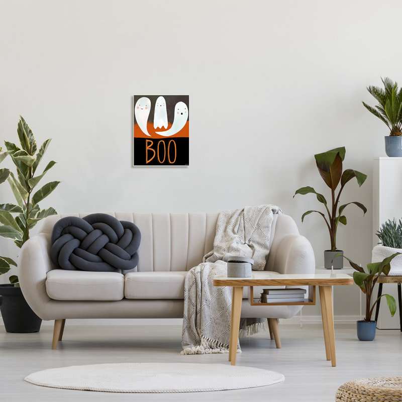 «Boo Halloween Festive Expression», impression sur toile, Plaque murale, H 19 po x l 13 po x P 0,5 po