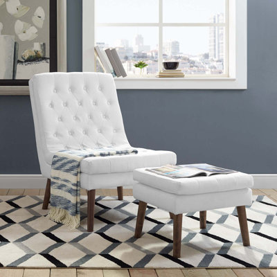 Modway Modify Upholstered Lounge Chair and Ottoman