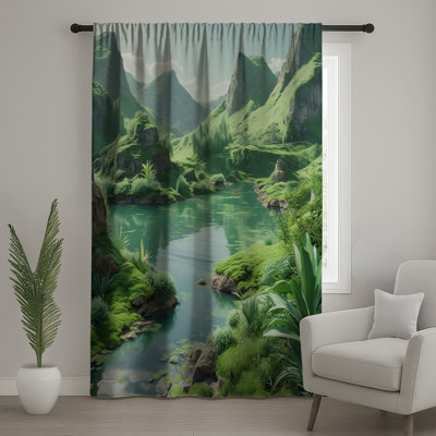 Rideaux transparents et occultants Lush Green Valley