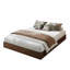 Structure de lit plateforme double - support de lattes en bois naturel, aucun sommier nécessaire, conception pleine grandeur, structure sans tête de lit minimaliste, assemblage facile, base robuste et à l'épreuve de la poussière-1007692449-1007692468