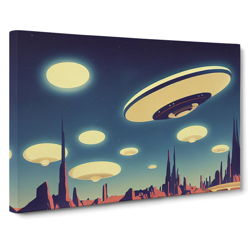 UFO Art Vol.3 - Wrapped Canvas Print, 35cm H x 50cm W x 3cm D