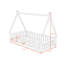 Lit simple en bois avec garde-corps-1030262693