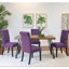 Table de salle à manger 7 épingles en pin foncé avec 6 chaises, base en métal et accents confortables, sièges pour personnes