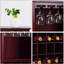 Pamila 20 Bottle Floor Wine Bottle & Glass Rack in Red