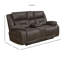 Causeuse inclinable à accoudoirs coussinés de 77 po Aprill-47414000