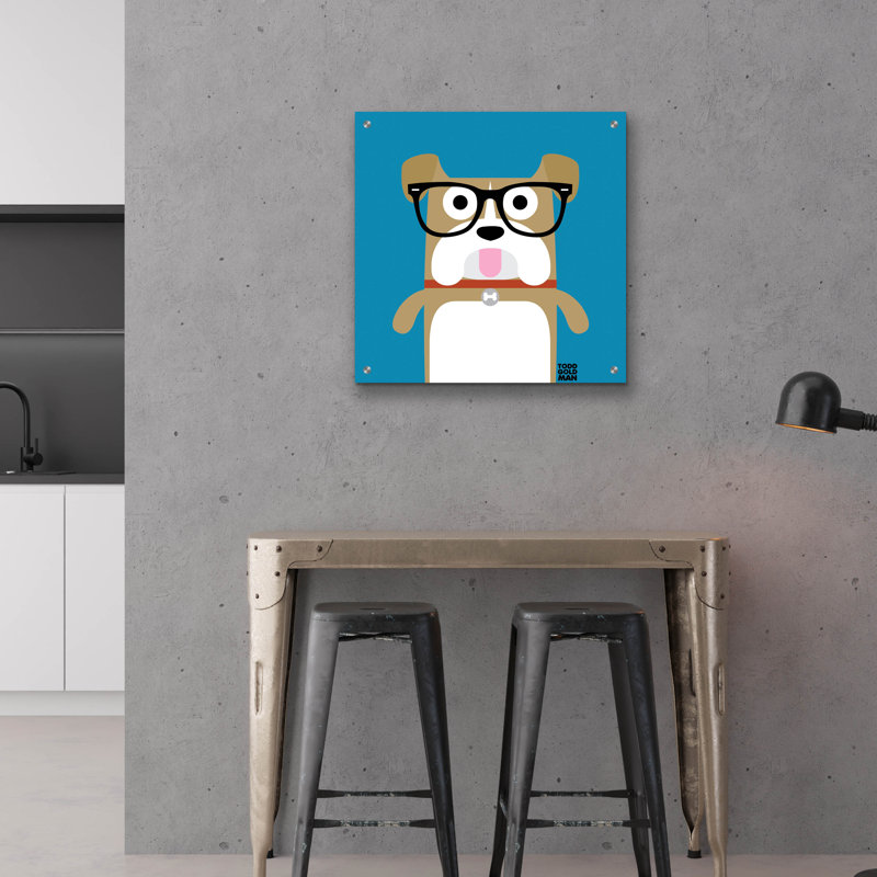 «Bow Wow Bulldog» par Todd Art, H 24 po x l 24 po x P 0,2 po