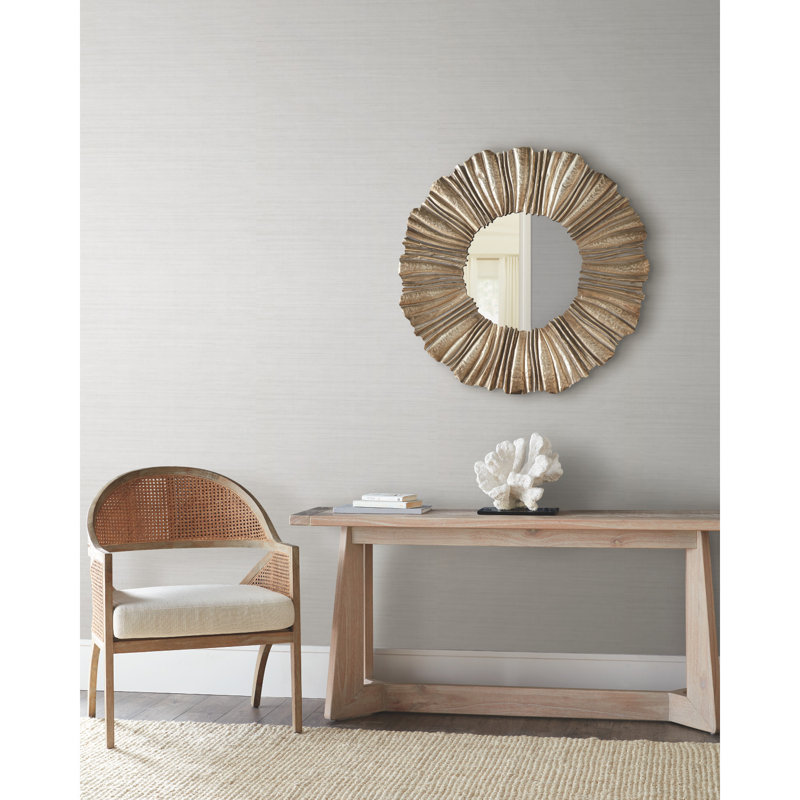 Rouleau de papier peint en soie Tasar L 27 pi x l 27 po Tasar, Blanc