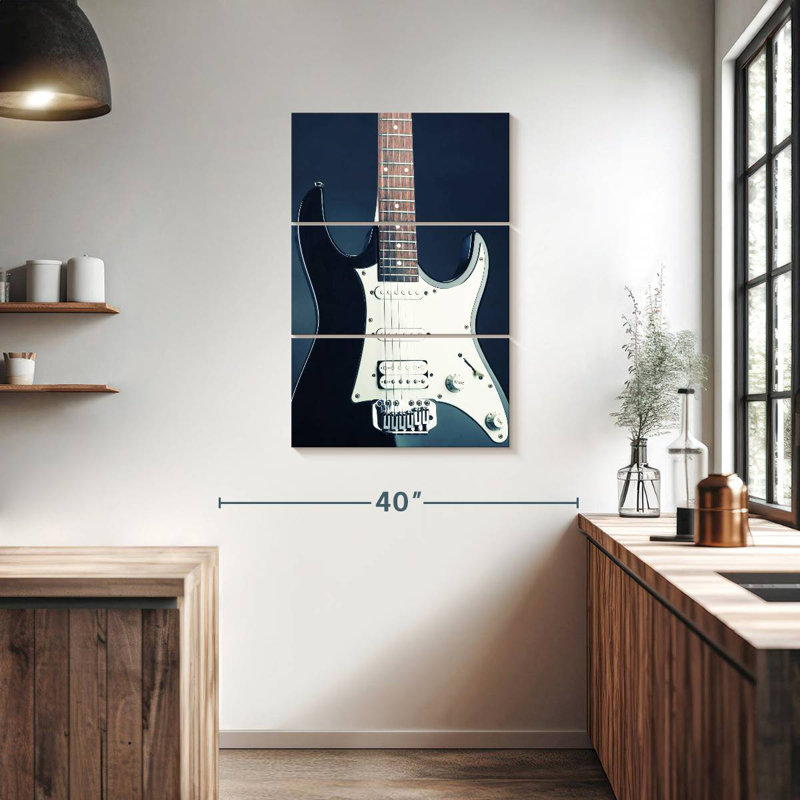 Guitare moderne Abarca BW, H 38 po x l 24 po