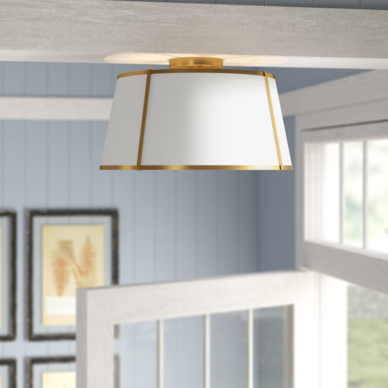 Plafonnier encastré 3 lumières trapézoïdale, Doré