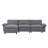 3 Seat 122" Upholstered Modular Sectional Sofa With Ottoman-627892993