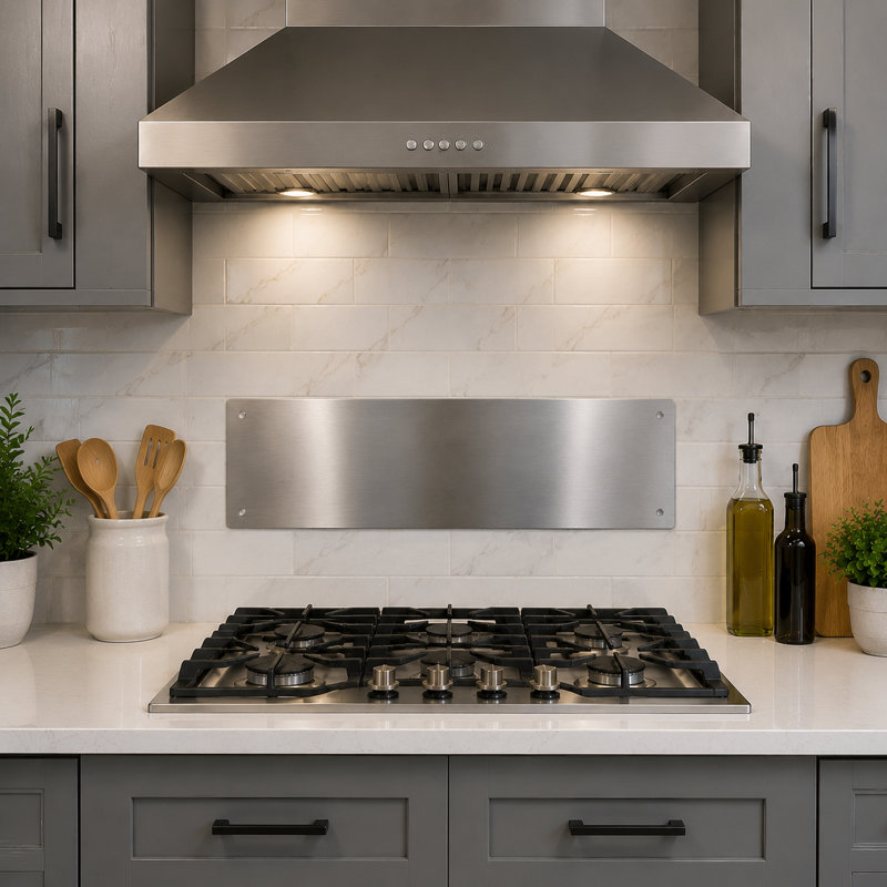 Dosseret en acier inoxydable 12 po x 29,5 po - Panneau de cuisine ultra-plat, garde murale facile à nettoyer pour cuisinière et hotte avec trous pré-percés