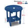 Harada 18 Inch Round Outdoor Side Table Adirondack Plastic/Resin Patio Side Table Weather Resistant End Table with Storage Shelf