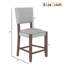 Ensemble de 4 tabourets de bar Mid-Century de 40,4 po avec dossier, tabourets de bar rembourrés en lin avec pieds en bois massif pour la salle à manger de l'îlot de cuisine (chaises 4 pièces)-178194442
