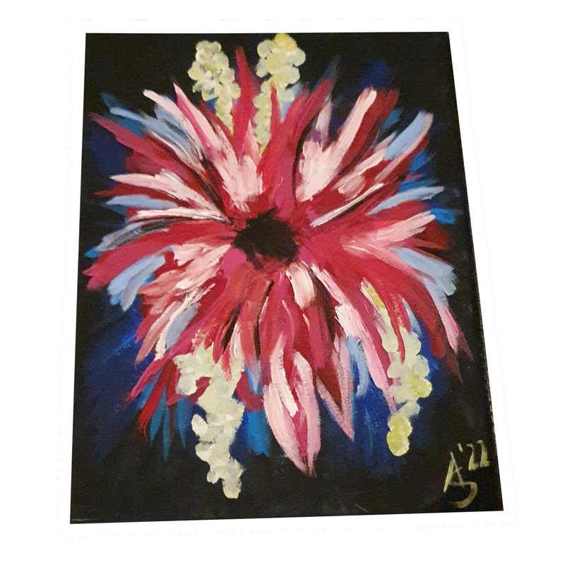 Dahlia - Wrapped Canvas Painting