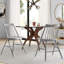 Chaise d'appoint à dossier avec lattes en bois massif Kloss-1427870602
