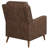 Davidson Brown Upholstered Tufted Push Back Recliner