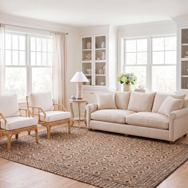 Natural Fiber 562 Jacquard Performance Geometric Rug, Rectangle 8' x 10'