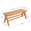 42" Rattan Entryway Bench with Footrest, Itasca Dining Bench-88649651