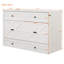 Grand lit blanc brossé avec ports et tiroirs efficaces. Faites de l'espace pour le confort. Capacité de 450 livres. Assemblage requis. Matelas non inclus. Économisez efficacement.-1938360430-1938360431