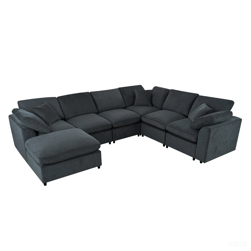 Canapé modulaire rembourré Avrilynn, Gris