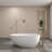 59'' x 30'' Freestanding Soaking Solid Surface Bathtub White