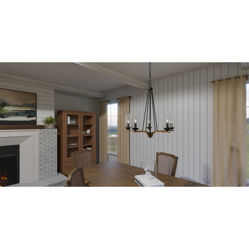 Aaryona 5-Light Matte Black Chandelier