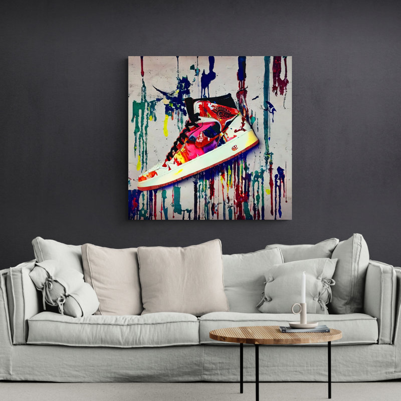 «Air Jordan 1» par Stephen Chambers, impression sur toile tendue, L 15 po x H 15 po